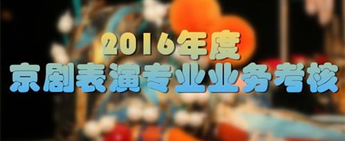 黄片逼国家京剧院2016年度京剧表演专业业务考...